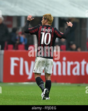 Milan, Italy. 14th Feb, 2016. Keisuke Honda in action during Milan, Italy. 14th Feb, 2016. Keisuke Honda in action during