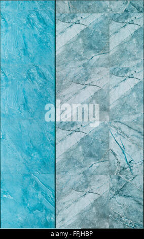 marble tile wall texture in blue and gray color for interior Stock Photo
