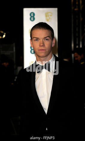 London, UK. 14th February, 2016. Will Poulter  attending the EE BRITISH ACCADEMY FILM AWARDS in 2016 at The Royal Opera House Covent Garden London  14th February 2016 Credit:  Peter Phillips/Alamy Live News Stock Photo