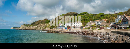 Coastline and beach of Ventnor, Isle of Wight, South England Stock Photo