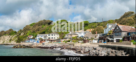 Coastline and beach of Ventnor, Isle of Wight, South England Stock Photo