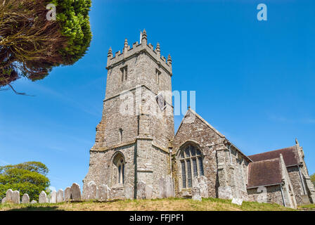 All Saints Church at the Godshill village, Isle of Wight, England. Stock Photo