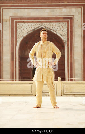 Young man in indian clothes Stock Photo