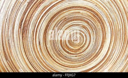 Abstract Brown and White Spiral Line texture background Of  Bowl Made From Wood Stock Photo
