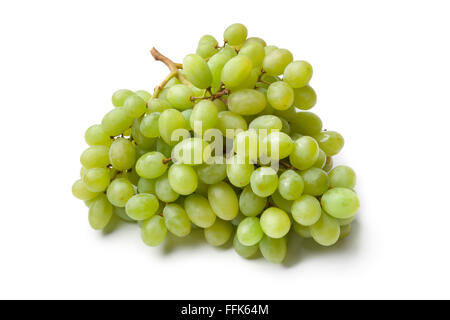 Bunch of green grapes isolated on white background Stock Photo