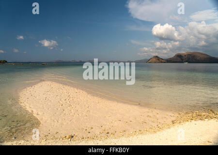 beach of Kelor Island on the edge of Komodo National Park, Nusa Tenggara,  Indonesia Stock Photo