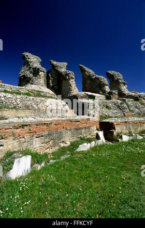 Italy, Abruzzo, Amiternum, roman amphitheatre Stock Photo