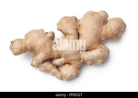 Fresh ginger root on white background Stock Photo