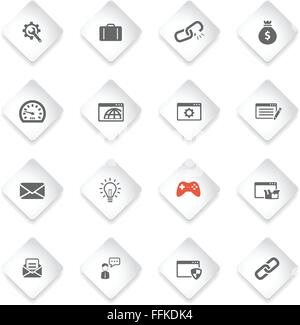 SEO and development simply icons Stock Vector