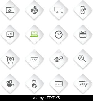 SEO and development simply icons Stock Vector