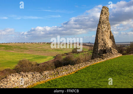 Remains of the historic Hadleigh Castle in Essex, England. Stock Photo