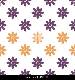 Seamless colorful abstract flower pattern created from circle and ellipse intersections Stock Vector