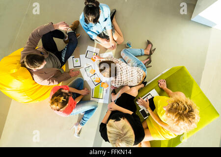 Team of architects in business meeting Stock Photo