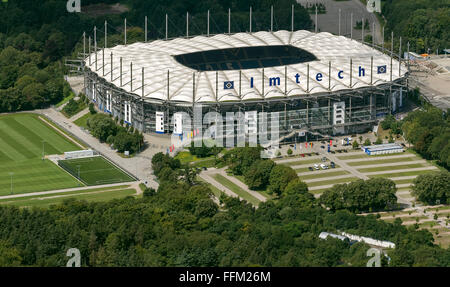 Aerial view, Imtech Arena, HSV Arena, HSH Nordbank Arena, Hamburg, national league Stadium, Hamburg, Hamburg, Germany, Europe, Stock Photo