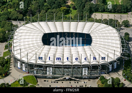 Aerial view, Imtech Arena, HSV Arena, HSH Nordbank Arena, Hamburg, national league Stadium, Hamburg, Hamburg, Germany, Europe, Stock Photo