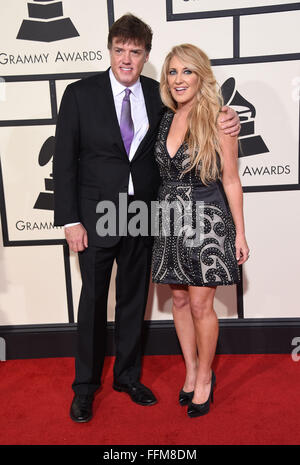 Los Angeles, California, USA. 15th Feb, 2016. Lee Ann Womack & Frank Liddell arrives for the 58th Annual Grammy Awards at Staples Center. Credit:  Lisa O'Connor/ZUMA Wire/Alamy Live News Stock Photo