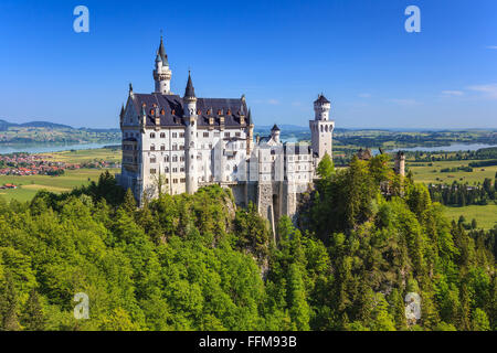 Neuschwanstein Castle , Fussen , Bavaria , Germany Stock Photo