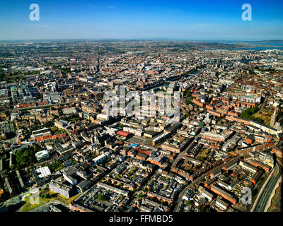 Dublin city, aerial view Ireland Stock Photo