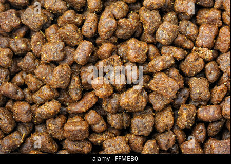 Dry cat food background, shallow DOF Stock Photo