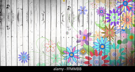 Composite image of digitally generated girly floral design Stock Photo