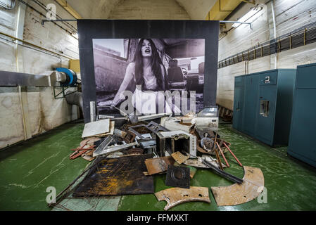 art work of Project Biennial of Contemporary Art, D-0 ARK in Tito's bunker, leader of Yugoslavia, Konjic, Bosnia and Herzegovina Stock Photo