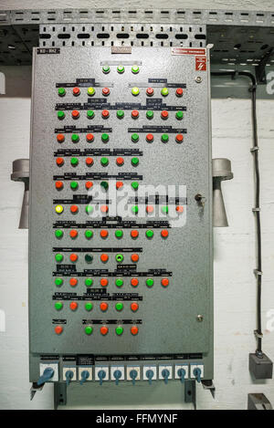 Life-support system console in bunker of Josip Tito, leader of former Yugoslavia, near Konjic, Bosnia and Herzegovina Stock Photo