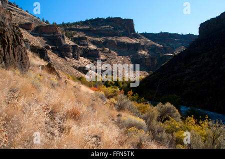 Deschutes River canyon from Scout Camp Trail, Steelhead Falls Wilderness Study Area, Deschutes Wild and Scenic River, Oregon Stock Photo