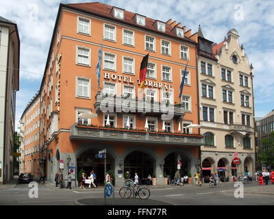 geography / travel, Germany, Bavaria, Munich, gastronomy, Hotel Torbräu, exterior view, Additional-Rights-Clearance-Info-Not-Available Stock Photo