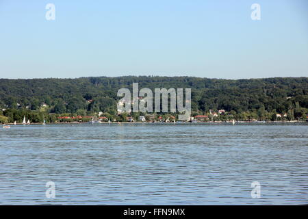 geography / travel, Germany, Bavaria, Herrsching at Ammersee, townscape, Additional-Rights-Clearance-Info-Not-Available Stock Photo