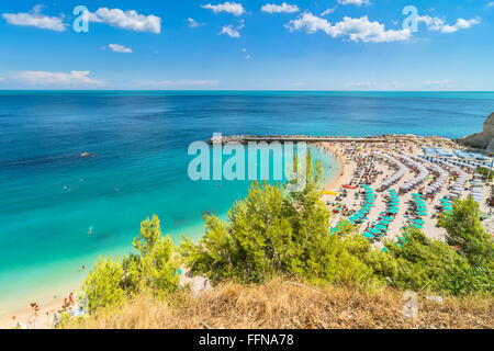 famous Urbani beach in Sirolo, Italy. Stock Photo