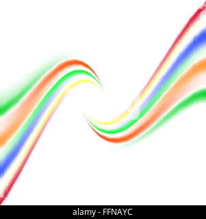 abstract colorful line wave background with hand vector illustration ...