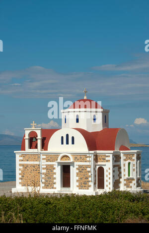 Griechenland, Kreta, Nordostkreta, Pacheia Ammos, Kirche am östlichen Ortsrand Stock Photo