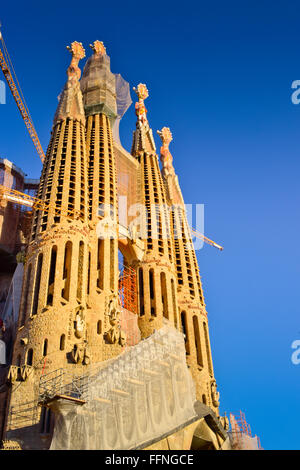 Sagrada Família church. Designed by architect Antoni Gaudí.  Barcelona, Catalonia, Spain Stock Photo
