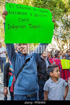 Oaxaca, Mexico - Members of the Triqui ethnic group protest ...