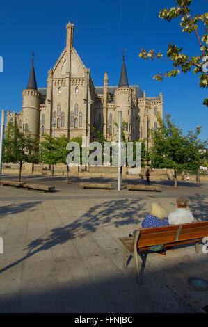 Astorga, Gaudi Palace now Museun of the ways , Episcopal Palace, Via de la plata, Ruta de la plata, Leon province, Castilla y Le Stock Photo