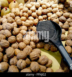 Walnuts on a supermarket store Stock Photo