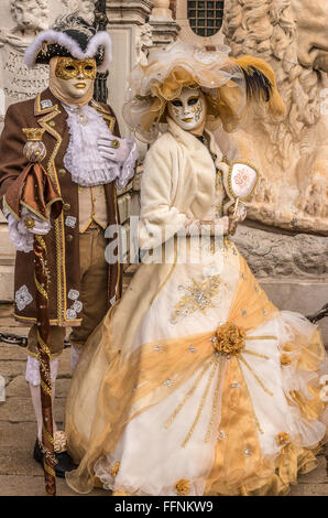 Venice carnival masks and costumes Stock Photo