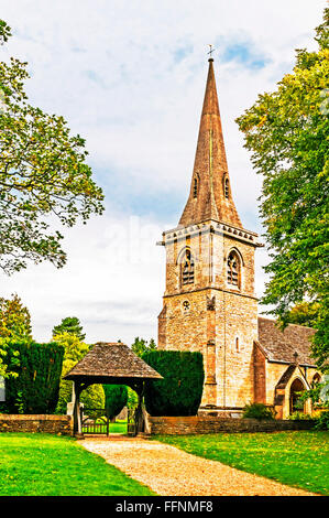 LOWER SLAUGHTER. COTSWOLDS. GLOUCESTERSHIRE. ENGLAND. UK Stock Photo ...