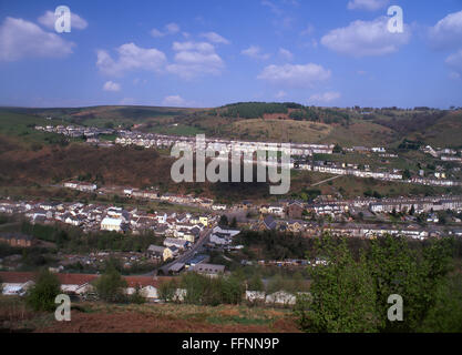 New Tredegar typical former South Wales Valleys mining village Rhymney Valley Caerphilly County South Wales UK Stock Photo