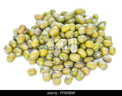 Heap of Mung Beans isolated on white background Stock Photo