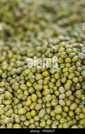 Mung Beans as detailed close-up shot for use as background or as texture Stock Photo