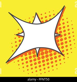 Pop art speech bubbles on yellow background Stock Vector