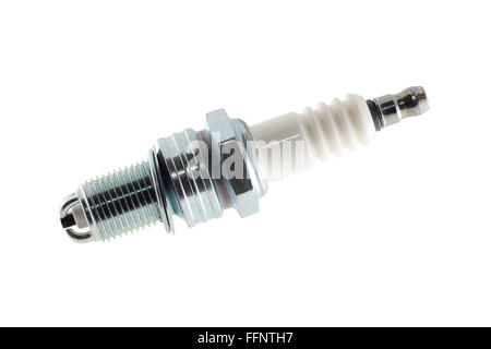 Car spark plug isolated on the white background, clipping path Stock Photo