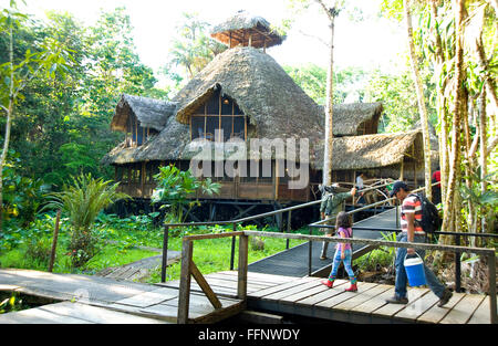 Sacha Lodge in the Amazon river region of Ecuador Stock Photo