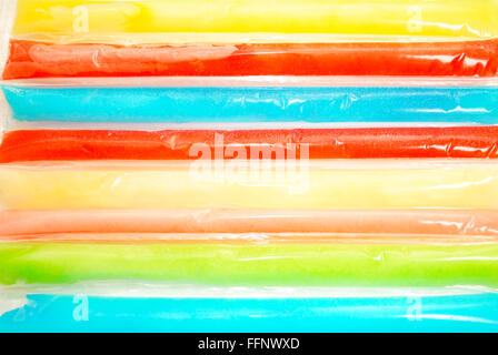 Close-Up of Frozen Ice Pops Stock Photo