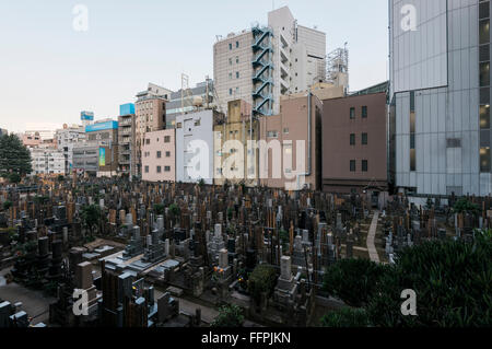 Tokyo, Japan - January 17, 2016: Jōen-ji  Cemetery in Shinjuku, Tokyo. Stock Photo