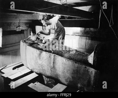 HOWARD CARTER (1873-1939). /nEnglish Archaeologist. Carter (holding ...