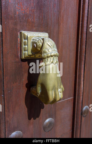 brass knocker on a door Stock Photo