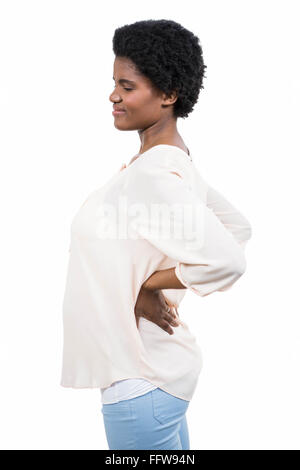 Pregnant woman with back pain Stock Photo