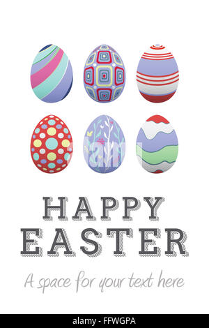 easter egg hunt graphic Stock Photo